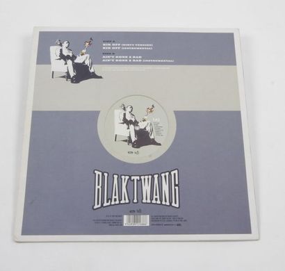 null BANKSY 
BLAK TWANG « Kick Off ». Impression sur pochette disque. Offset print...
