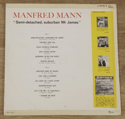 null MANFRED MANN
« Semi-Detached… » Fontana 687.922 TL France, 1966. 31 x 31 cm...