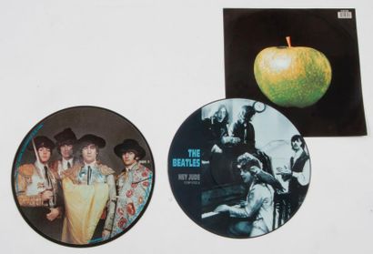 null THE BEATLES 
Ensemble de 2 pictures disques « Hey Jude » + « Timeless » Impression...