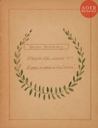 null Vaslav Fomitch NIJINSKY (1889-1950) [Hommage posthume à]. 1950
Cahier de 12...