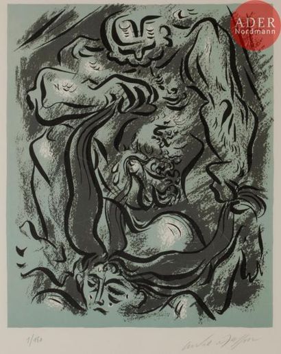 null André MASSON (1896-1987)
Composition
Lithographie.
Signée et numérotée sur 150.
46...