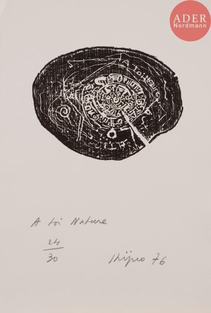 null Ladislas KIJNO (1921-2012)
à toi nature, 1976
Gravure au carborundum.
Signée,...