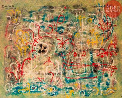 null Joseph DUNCAN [anglais] (né en 1920)
Composition, 1956
Huile sur toile.
Signée...