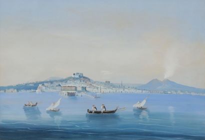 null ÉCOLE NAPOLITAINE
Vue de Naples
Gouache.
23.5 x 34 cm