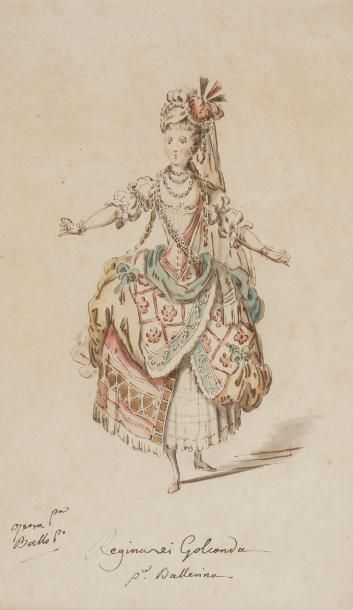 null MARINI pour Louis-René BOCQUET (1707-1814)
Projet de costume pour Sophie Arnoult...