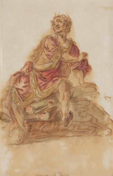 null ÉCOLE FRANÇAISE du XVIIIe siècle
Costume d’Hercule
Aquarelle, plume et encre...