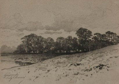 null Eugène CICÉRI (1813-1890)
Paysage à Quimperlé
Crayon noir.
Signé et situé en...