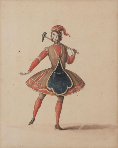 null LIOT (Actif au XVIIIe siècle)
Costume de cyclope, 1748
Aquarelle, plume et encre...