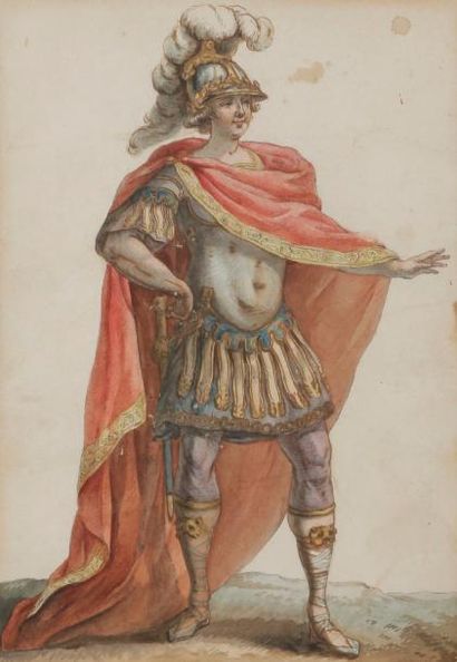 null Pierre Thomas Le CLERC (1740 -?)
Projet de costume romain militaire pour le...