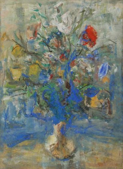 null Michel KIKOINE (1892-1968)
Vase de fleurs
Gouache.
Signée en bas à droite.
39.5...