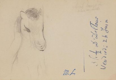 null Marie LAURENCIN (1885-1956)
Carnet de 16 dessins
Mine de plomb (15) et encre...