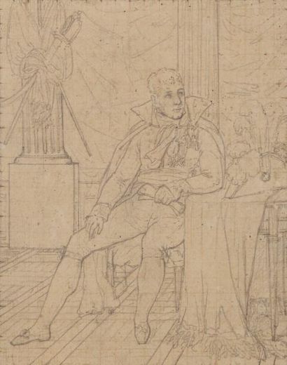 null Atelier de François GéRARD (1770-1837)
Portrait présumé de Louis Bonaparte
Crayon...