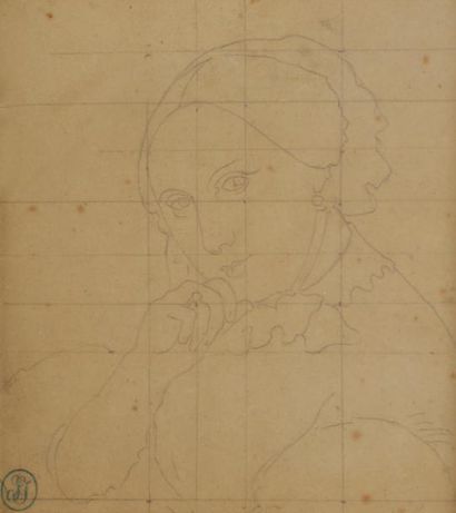 null Jean-Auguste INGRES (1780-1867)
Portrait de Madame Delphine Ingres, née Ramel,...