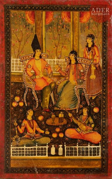 null Boîtier de miroir et miroir, Iran qâjâr, fin du XIXe siècle
Rectangulaires en...