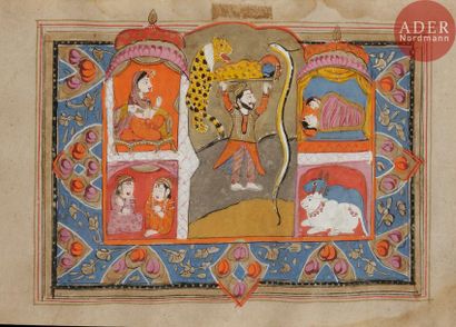 null Épisode sur la naissance de Krishna, Cachemire, XIXe siècle
Gouache sur page...