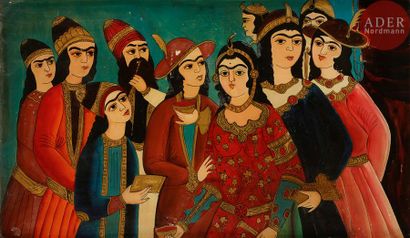 null La légende de cheikh San’ân, première moitié du XXe siècle
Peinture sous verre...
