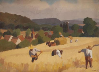 null Jules-Émile ZINGG (1882-1942)
Les Moissons
Huile sur toile.
Signée en bas à...