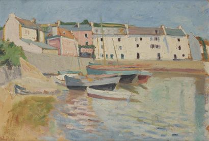 null Jean PUY (1876-1960)
Belle-île-en-Mer, quelques Maisons à Sauzon
Huile sur carton.
Signée...