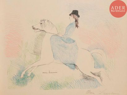 MARIE LAURENCIN Marie LAURENCIN
 Christine ou L’Amazone. 1930. Lithographie. 294 x 414....