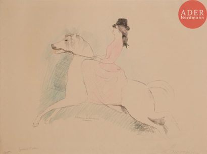 MARIE LAURENCIN Marie LAURENCIN
 Christine ou L’Amazone. 1930. Lithographie. 263 x 323....