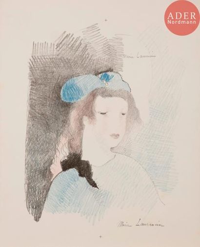 MARIE LAURENCIN Marie LAURENCIN
 Anne et les pingouins. 1930. Lithographie. 324 x 260....