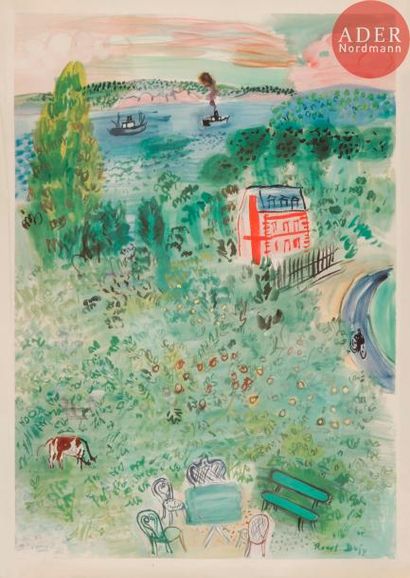 Raoul DUFY (d’après) Raoul DUFY (d’après)
Normandie SNCF. Affiche. 1954. Tirage offset....