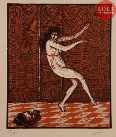 Louis JOU Louis JOU
 Danseuse (Salomé). 1913. Gravure sur bois. 308 x 258. Impression...