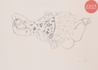 Henri MATISSE Henri MATISSE
Danseuse endormie. 1926-1927. Lithographie. 218 x 456....