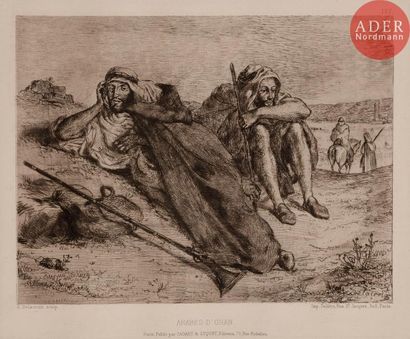 Eugène DELACROIX Eugène DELACROIX
 Arabes d’Oran. 1833. Eau-forte et roulette. 174 x 214....