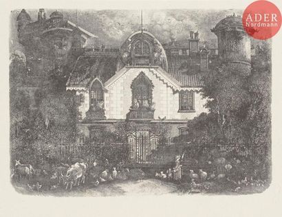 Rodolphe BRESDIN Rodolphe BRESDIN
 La Maison enchantée. 1871. Lithographie (report...