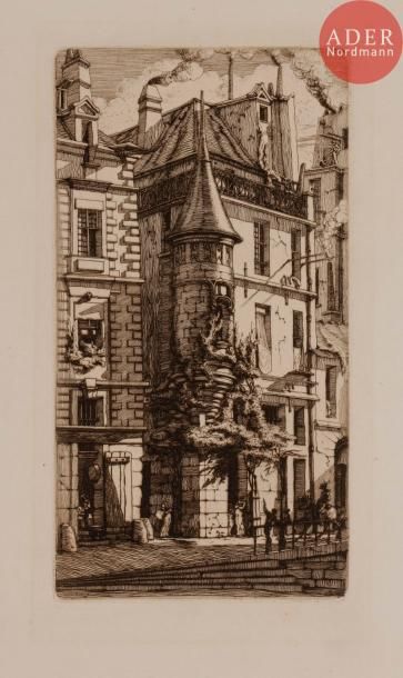 Charles MÉRYON Charles MERYON
 Tourelle rue de la Tixéranderie. 1852. Eau-forte....