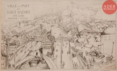 Jean-Emile LABOUREUR Jean-Émile LABOUREUR
Vue panoramique du port de Saint-Nazaire....