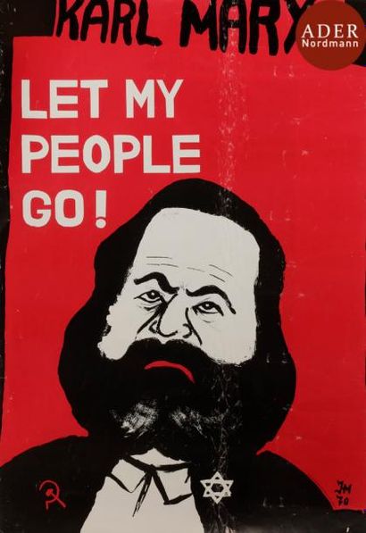 null [AFFICHE EN FAVEUR DES JUIFS D’URSS]
Karl Marx : Let my people go !
S.l, 1970
Monogramme...