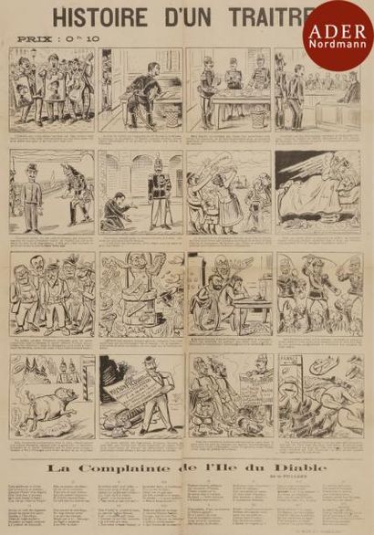 null [AFFAIRE DREYFUS]
Histoire d’un traitre
Affiche lithographiée entoilée, Millot,...