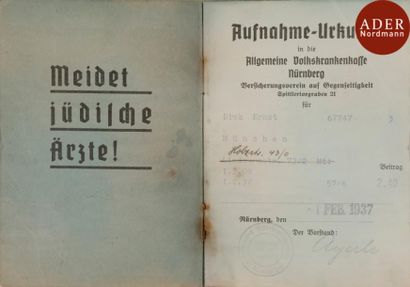 null [ANTISÉMITISME]
Ensemble de documents attestant de l’antisémitisme en Allemagne-
-...