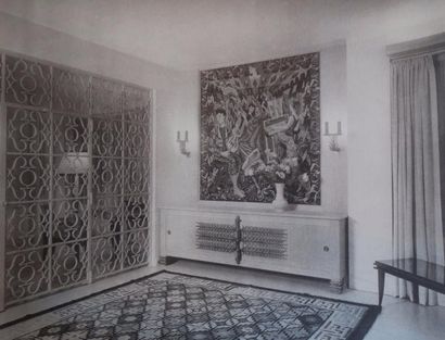 null Maurice JALLOT (1900-1971) Décorateur et Raymond SUBES (1891-1970) Ferronnier...