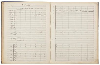 null Joseph CANTELOUBE (1879-1957). Manuscrit musical autographe signé, Chants d’Auvergne....