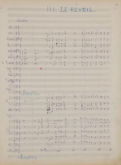 null Théodore DUBOIS (1837-1924). Manuscrit musical autographe signé, Le Baptême...