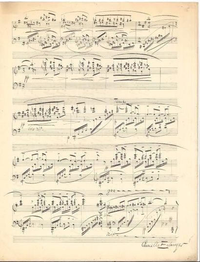 null Camille ERLANGER (1863-1919). Manuscrit musical autographe signé, Croquis d’Album ;...