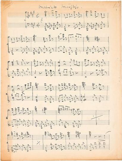 null Charles GOUNOD (1818-1893). Manuscrit musical autographe, [Entrée de fête] ;...