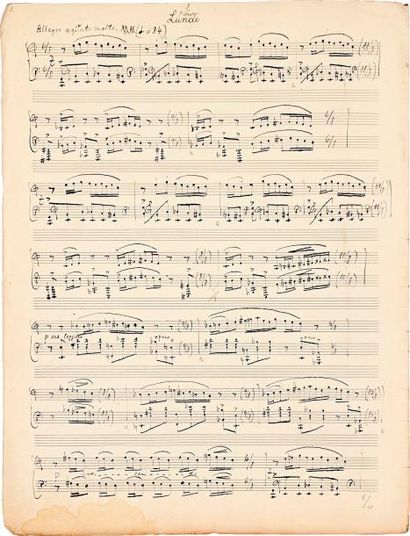 null Tibor HARSANYI (1898-1954). Manuscrit musical autographe signé, La Semaine,...