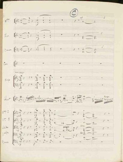 null Joaquin NIN (1879-1949). Manuscrit musical autographe signé, Chant élégiaque...