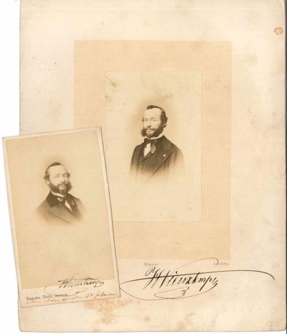 null Henri VIEUXTEMPS (1820-1881) violoniste et compositeur belge. 2 photographies...