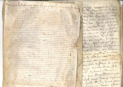 null CHARTES. 18 chartes, XVe-XVIe siècles ; la plupart vélins formats divers (qqs...