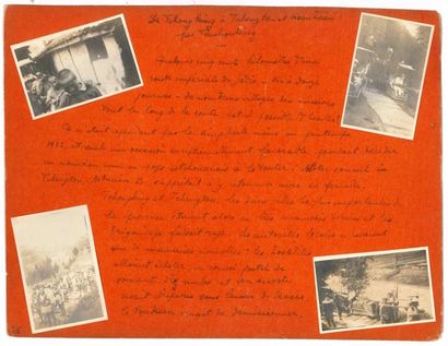null CHINE. Manuscrit autographe signé « Paul », avril-juin 1922, avec 108 photographies...