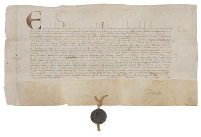 null Gabriele Condulmer, Eugène IV (1383-1447) Pape en 1431. Bulle manuscrite en...