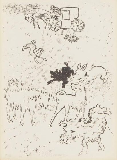 null Pierre Bonnard (1867-1947) 
Les Chiens. 1893. Lithographie. [277 x 380]. Bouvet...