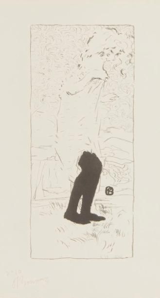 null Pierre Bonnard (1867-1947) 
Jeune femme aux bas noirs. 1893. Lithographie. 127...