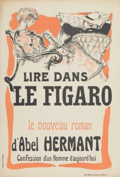 null Pierre Bonnard (1867-1947) 
Lire dans Le Figaro (affiche d’intérieur). 1903....