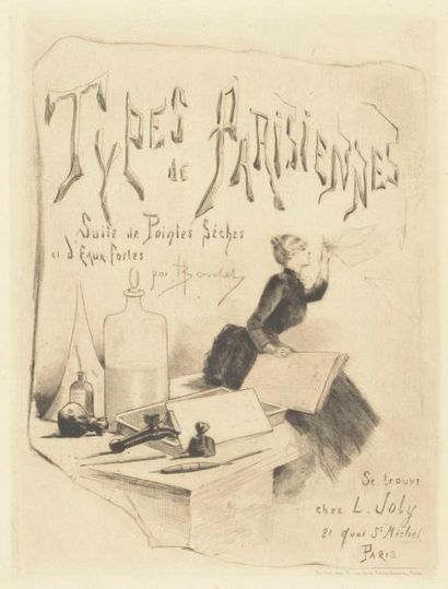 null Henri Boutet (1851-1919) 
Types de Parisiennes. Vers 1855. Suite de 12 pl. (titre...